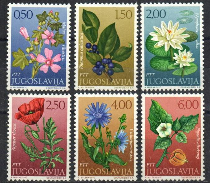 Yugoslavia Flower Stamps, 1056-1061