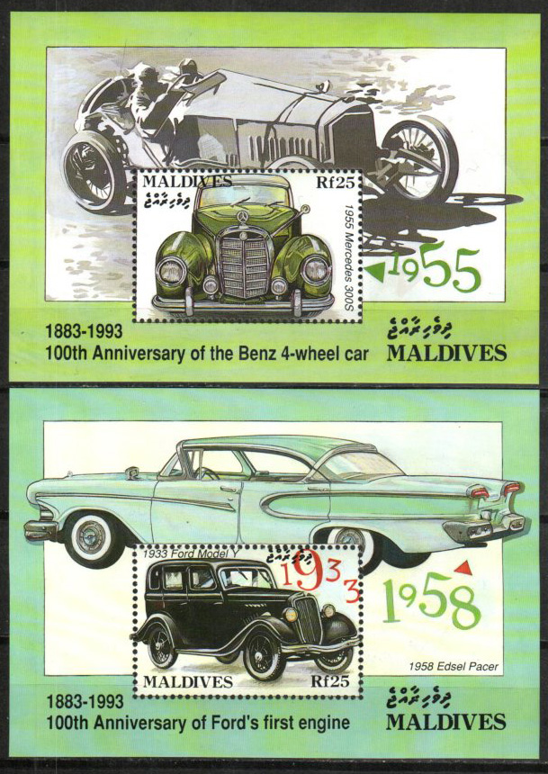 Mercedes and Ford, 100 anniversary - Mesa Stamps