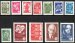 Comp set of 12 lithographed values
